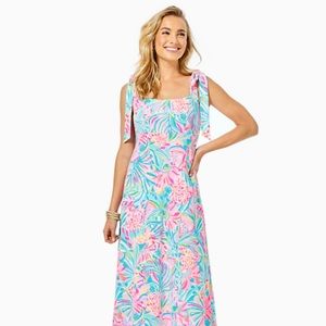 NWT Lilly Pulitzer Maleka Maxi Dress Tropical Punch Size M